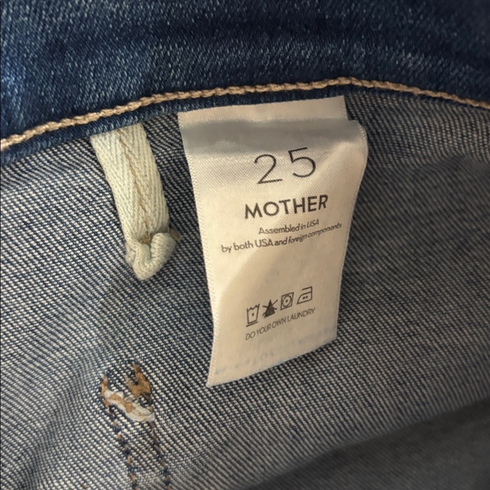 MOTHER The Patch Pocket Insider Ankle Jeans Happy Pill Wash Size 25 - Picture 5 of 8